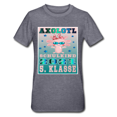 Realschule T-Shirt - 5 Klasse Schulkind 2021 BIOLOGIE AXOLOTL Amphibie