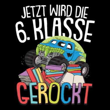 Motiv 6. Klasse Schule Sechste Auto Gaming Geschenk