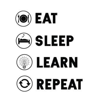 Motiv eat sleep learn repeat abschluss abitur realschule