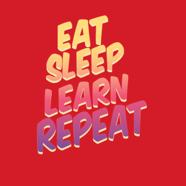 Motiv eat sleep learn repeat abschluss abitur realschule