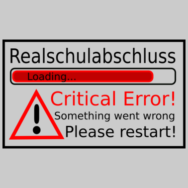 Motiv Realschulabschluss mit Ladebalken und Fehler