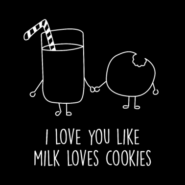 Motiv Cookie und milch ist liebe Weinachten Geschenk