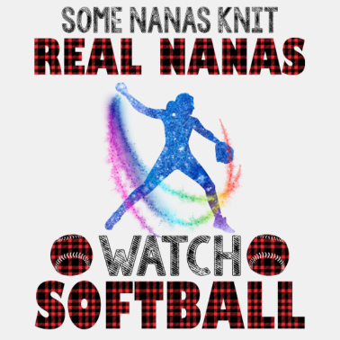 Motiv Some Nanas Knit Real Nanas Watch Softball T Shirt