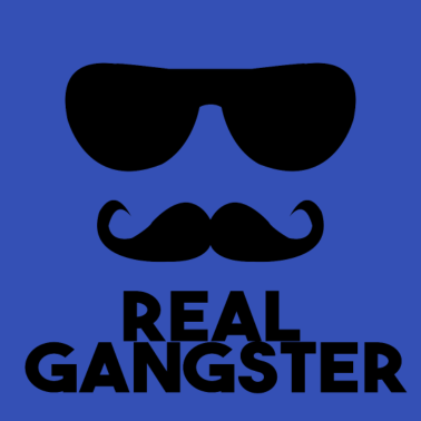 Motiv REAL GANGSTER cool Logo Black Brille Bart