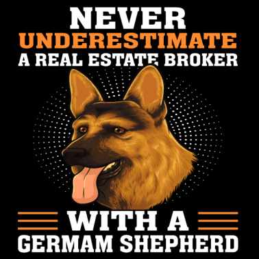 Motiv never underestimate a real estate broker Schäferhu