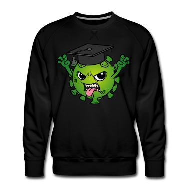 Realschulabschluss Pullover - Abschluss Maskottchen Corona Virus Doktorhut Motto