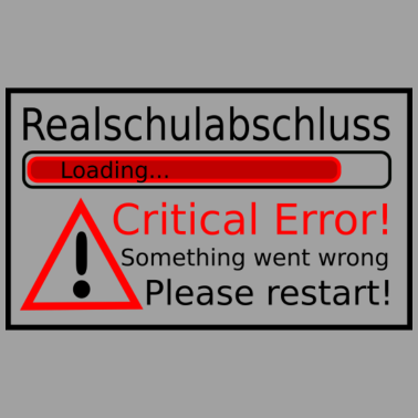 Motiv Realschulabschluss mit Ladebalken und Fehler