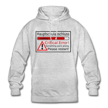 Realschulabschluss Hoodie - Hauptschulabschluss mit Ladebalken und Error