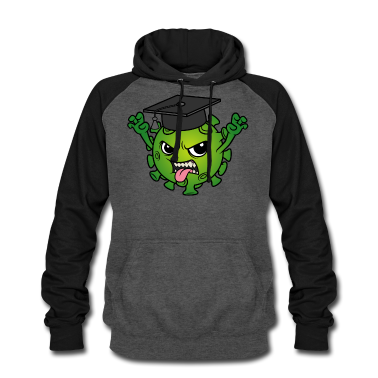 Realschulabschluss Hoodie - Abschluss Maskottchen Corona Virus Doktorhut Motto