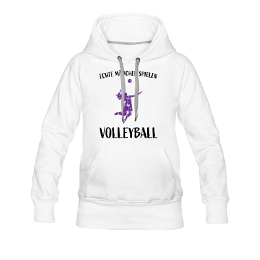 Realschulabschluss Hoodie - Echte Mädchen spielen Volleyball