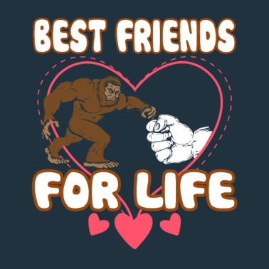 Motiv Bigfoot Best Friends For Life Real T Shirt