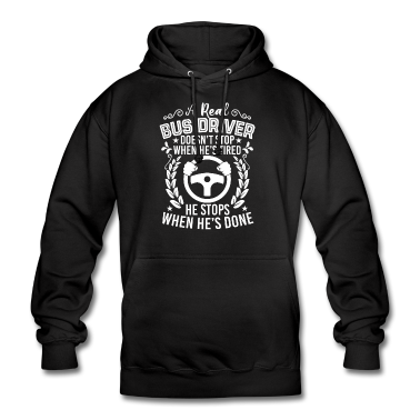 Realschulabschluss Hoodie - A Real Bus Driver Doesn't Stop When He's Tired