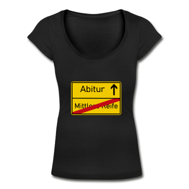 Realschulabschluss T-Shirt - Hallo Abitur Tschüss mittlere Reife Ortsschild