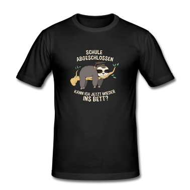 Realschulabschluss T-Shirt - Schulabschluss Hauptschule Realschule Faultier