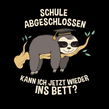 Motiv Schulabschluss Hauptschule Realschule Faultier