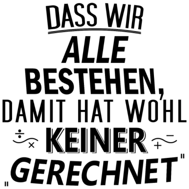 Motiv Damit hat keiner gerechnet (Abitur) Abschluss