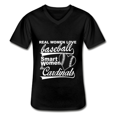 Realschulabschluss T-Shirt - real Woman Love Baseball smart Woman in Cardinals