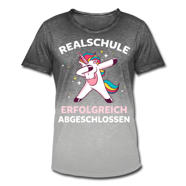 Realschulabschluss T-Shirt - Realschule Dabbing Einhorn Realschulabschluss