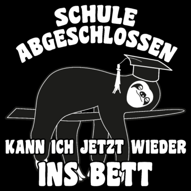 Motiv Realschule Gymnasium Abschluss Faultier