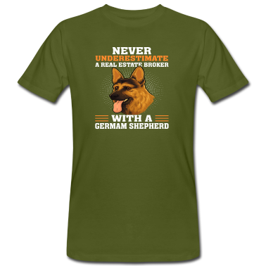 Realschulabschluss T-Shirt - never underestimate a real estate broker Schäferhu