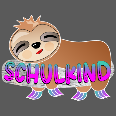 Motiv SCHULKIND LUSTIGES FAULTIERE SCHULE BAUMAST NATUR