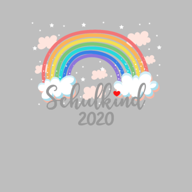 Motiv Einschulung Mädchen Regenbogen Schulanfang