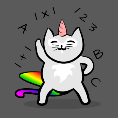 Motiv Einhornkatze Schulanfang