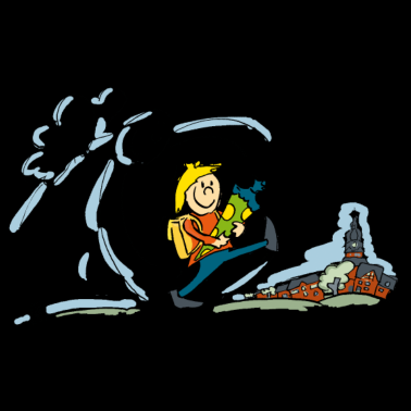 Motiv Schulanfänger mit Engel