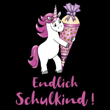 Motiv Einhorn mit Zuckertüte, Einschulung, Schulanfang
