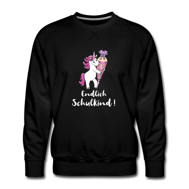 Einschulung Pullover - Einhorn mit Zuckertüte Einschulung Schulanfang