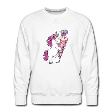 Einschulung Pullover - Einhorn mit Zuckertüte Einschulung Schulanfang