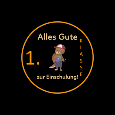 Motiv Alles Gute zur Einschulung Bär Schulanfang