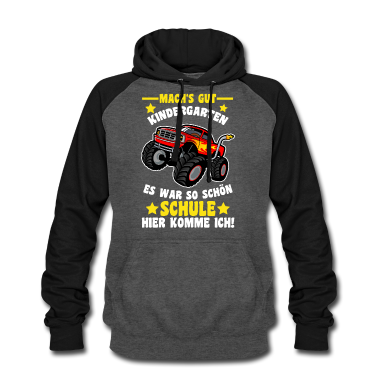 Einschulung Hoodie - Schule Monster Truck Schüler Einschulung