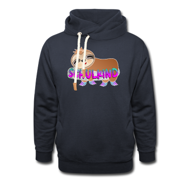 Einschulung Hoodie - SCHULKIND LUSTIGES FAULTIERE SCHULE BAUMAST NATUR