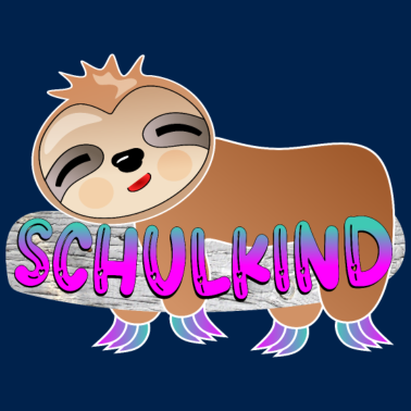 Motiv SCHULKIND LUSTIGES FAULTIERE SCHULE BAUMAST NATUR