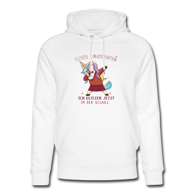 Einschulung Hoodie - Tschüß Kindergarten Einhorn Schulanfänger