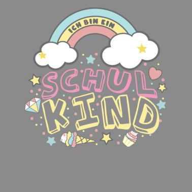 Motiv Schulanfänger Ich bin ein Schulkind Regenbogen