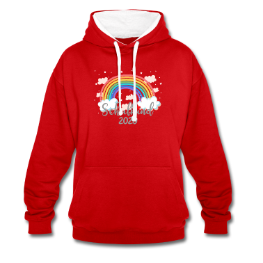 Einschulung Hoodie - Einschulung Mädchen Regenbogen Schulanfang