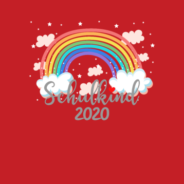 Motiv Einschulung Mädchen Regenbogen Schulanfang