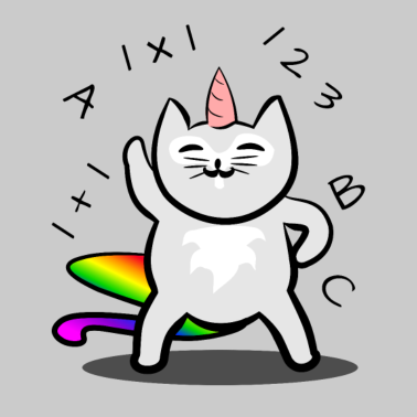 Motiv Einhornkatze Schulanfang