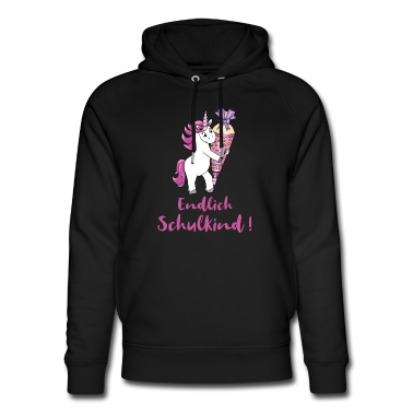 Einschulung Hoodie - Einhorn mit Zuckertüte, Einschulung, Schulanfang