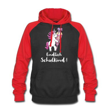 Einschulung Hoodie - Einhorn mit Zuckertüte Einschulung Schulanfang