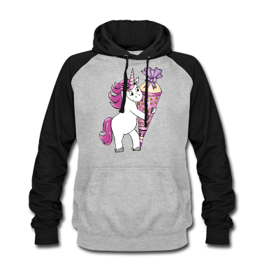 Einschulung Hoodie - Einhorn mit Zuckertüte Einschulung Schulanfang
