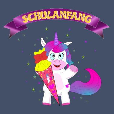Motiv Einschulung Einhorn mit Schultüte Schulanfang