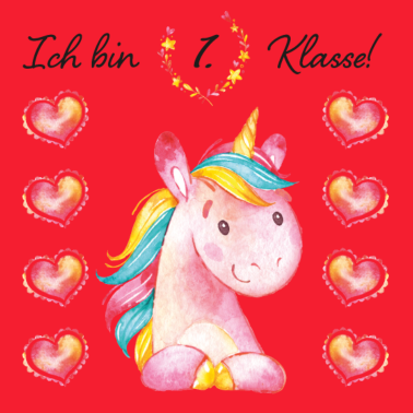 Motiv Schulanfang Einhorn Unicorn 1.Klasse Mädchen