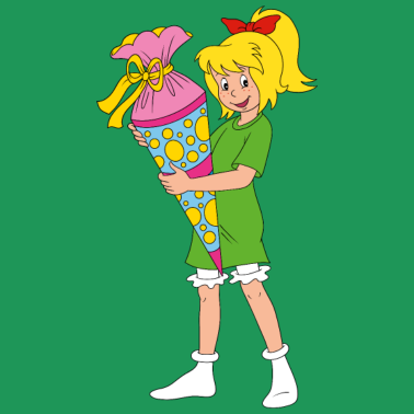 Motiv Bibi Blocksberg Schulanfang mit Zuckertüte