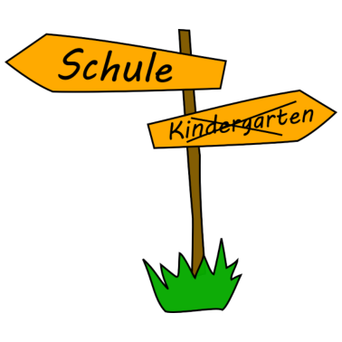 Motiv schule kindergarten wegweiser