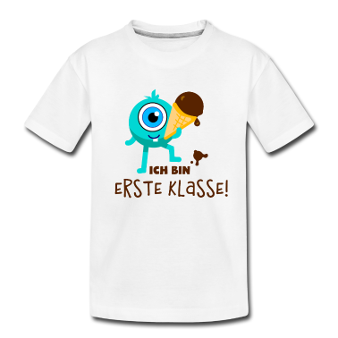 Einschulung T-Shirt - Schulstart Monster Schoko
