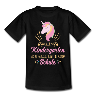 Einschulung T-Shirt - Einschulung Einhorn Schulanfang 1.Klasse Geschenk