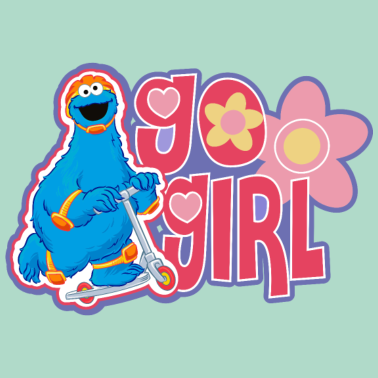 Motiv Sesamstraße Krümelmonster Go Girl